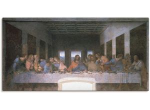 Artland Wandbild Das letzte Abendmahl, Religion (1 St), als Leinwandbild, Wandaufkleber in verschied. Größen, braun