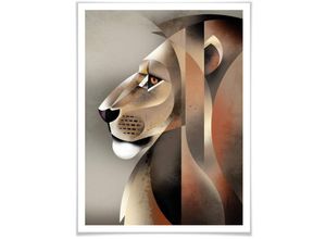 Wall-Art Poster Lion, Löwen (1 St), Poster ohne Bilderrahmen, bunt