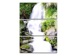 Bilderdepot24 Leinwandbild Kleiner Wasserfall