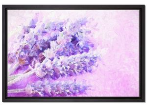 Pixxprint Leinwandbild getrockneter Lavendel Kunst