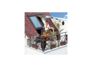 VELUX Dachterrasse Holz/Kiefer weiß lackiert ENERGIE PLUS, 78x109 cm (M35) VEC