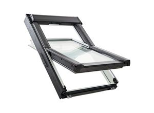 Roto Schwingfenster Konfigurator RotoQ Q4 K200 Kunststoff Aluminium Dachfenster, Hitzeschutzbeschichtung, 2-fach Verglasung,94x78 cm (9/7),Elektro,gut (Uw 1,1)
