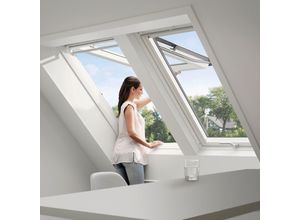 VELUX Dachfenster GPU 0066 Klapp-Schwingfenster Kunststoff ENERGIE PLUS, 55x98 cm (CK04)