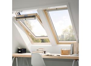 VELUX Dachfenster GGL 3062 Schwingfenster Holz/Kiefer ENERGIE SCHALLSCHUTZ Fenster, 66x98 cm (FK04)