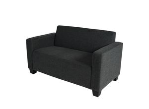 MCW 2er Sofa Couch Moncalieri Loungesofa Stoff/Textil ~ anthrazit-grau