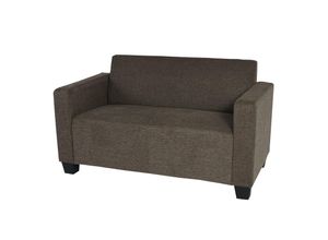 MCW 2er Sofa Couch Moncalieri Loungesofa Stoff/Textil ~ braun