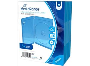 Mediarange DVD-Hülle 5 Mediarange Blu-ray Hüllen 1er Box 11 mm für je 1 BD / CD / DVD blau