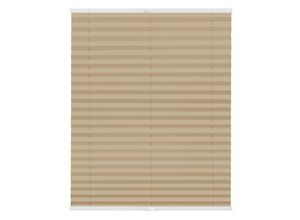 Lichtblick Plissee Klemmfix, ohne Bohren, verspannt, blickdicht, Hitzeschutz - Beige