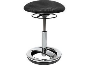 Topstar Hocker SITNESS BOB, ergonomisches Sitzen, Sitzhöhe 440 bis 570 mm, schwarz, Gestell verchromt