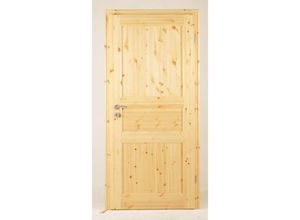 Kilsgaard Zimmertür mit Zarge Set Typ 02/03 Holz Kiefer lackiert, DIN Links, 330-350 mm,860x2110 mm