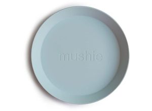 Mushie Round Dinnerware Plates plate Powder Blue 2 pc