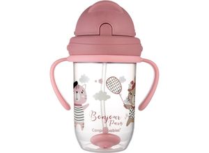 Canpol babies Bonjour Paris Cup cup with straw Pink 270 ml