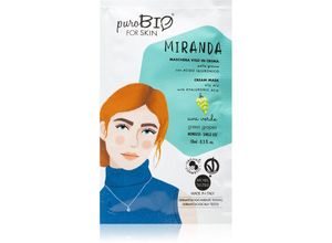 puroBIO Cosmetics Miranda Green Grapes cleansing and smoothing mask with hyaluronic acid 10 ml