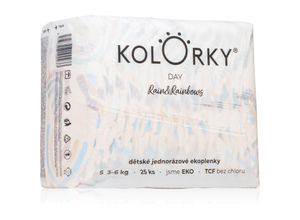 Kolorky Day Rain&Rainbow disposable organic nappies size S 3-6 Kg 25 pc