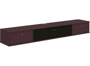 Hammel Furniture TV-Board Mistral Fernsehschrank, Medienmöbel, Hängend, mit Klappe mit Akustikstoff, Kabeldurchführung, Lowboard, B: 177 cm, rot