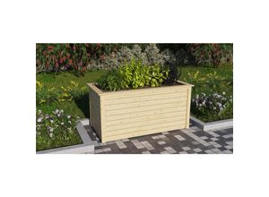 Karibu Hochbeet naturbelassen 890x1730x820 mm Hochbeet Pflanzkasten Frühbeet Gartenbeet