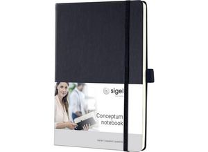 Sigel CONCEPTUM® CO121 Notizbuch kariert Schwarz Anzahl der Blätter: 97 DIN A5
