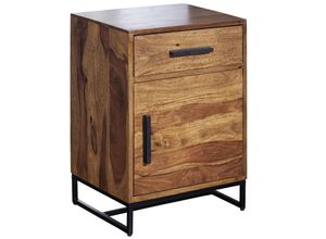 Nachttisch FineBuy Nachtkommode Boxspringbett Massivholz 45x35x65 cm Schublade