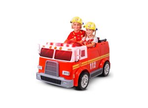 Kinder-Elektro-Feuerwehrauto LL911, 2-Sitzer, Sirene, Spritze, EVA-Reifen, 90 Watt, Fernbedienung