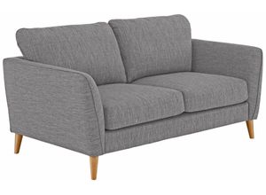 Home affaire 2-Sitzer MARSEILLE Sofa 170 cm, mit Massivholzbeinen aus Eiche, verschiedene Bezüge und Farbvarianten, silberfarben