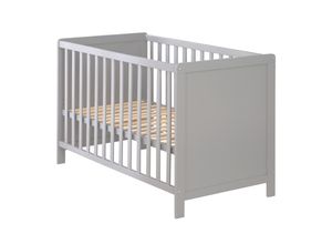 roba 2-in-1 Beistell- & Babybett ca. 60x120 inkl. 'safe asleep®' Matratze & Lattenrost, taupe, höhenverstellbar, 5 Schlupfsprossen