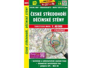 Wanderkarte Tschechien Ceske stredohori, Decisnke steny 1 : 40 000, Karte (im Sinne von Landkarte)