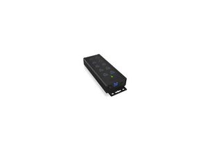 ICY BOX IB-HUB1703-QC3 10 Port USB 3.2 Gen 1-Hub (USB 3.0) Schwarz