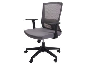 Bürostuhl MCW-J90, Schreibtischstuhl, ergonomische S-förmige Rückenlehne, verstellbare Taillenstütze ~ grau