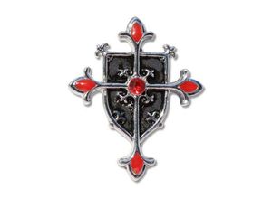 Adelia´s Amulett Anhänger Talismane der Tempelritter, Schild-Kreuz - Schutz gegen das Böse, silberfarben
