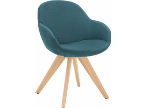 NIEHOFF SITZMÖBEL Schalenstuhl Coppa (2 St), 2er Set, verschiedene Farbvarianten und Funktionen, Sitzhöhe 48 cm, blau|grün