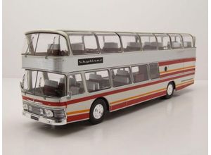 ixo Models Modellauto Neoplan NH 22L Skyliner Doppeldecker Bus 1983 weiß rot Modellauto