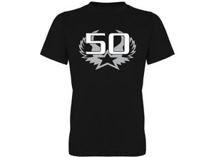 G-graphics T-Shirt 50 – Stern mit Flügeln Herren T-Shirt