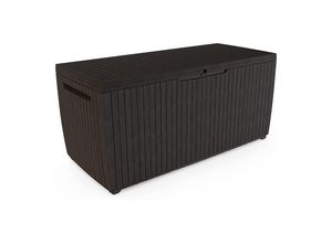 ONDIS24 Keter Kissenbox Sitztruhe Gartenbox Springwood braun