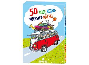 Kartenset 50 REISE-REGEN-RÜCKSITZ-RÄTSEL in bunt