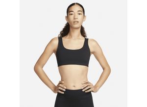 Nike Alate All U Sport-BH mit leichtem Halt, leichtem Futter und U-Ausschnitt für Damen - Schwarz