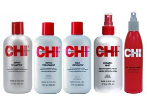 CHI Haarpflege-Set Infra SET Mist + Iron Guard + Silk Infusion + Shampoo + Treatment