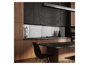 wandmotiv24 Küchenrückwand Betonwand Grau Betonteile Rohbau
