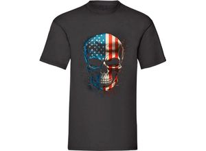 Banco T-Shirt Herren T-Shirt mit Totenkopf USA (30) Aufdruck aus 100% Baumwolle