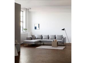 FLEXLUX 2,5-Sitzer Loano, modernes Sofa, frei im Raum stellbar, lose Kissen, Kaltschaum im Sitz, braun