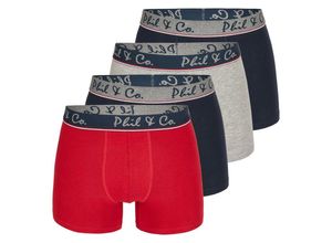 Phil & Co. Boxershorts 4er Pack Phil & Co Berlin Jersey Boxershorts Trunk Short Pant FARBWAHL (1-St)