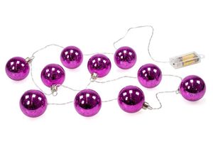 kamelshopping LED-Lichterkette LED Lichterkette mit 10 beleuchteten Weihnachtskugeln