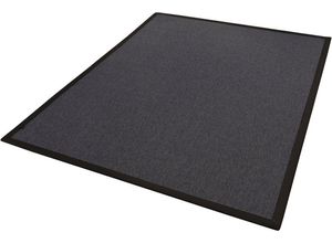 Teppichboden Naturino RipsS2 Spezial, Dekowe, rechteckig, Höhe: 8 mm, Flachgewebe, meliert, Sisal-Optik, In- und Outdoor geeignet, schwarz