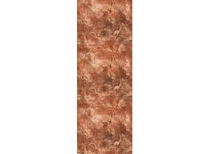 queence Vinyltapete Gheadouck, Steinoptik, 90 x 250 cm, selbstklebend, braun|orange
