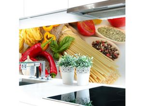 DRUCK-EXPERT Küchenrückwand Küchenrückwand Pasta Love Hart-PVC 0