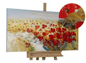 KUNSTLOFT Gemälde Flammende Blüten 120x60 cm