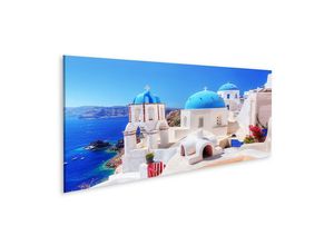 islandburner Leinwandbild Bild auf Leinwand Oia Stadt Auf Der Insel Santorini Griechenland Wand