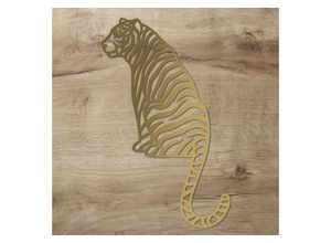Namofactur 3D-Wandtattoo Tiger Holz Deko Wandbild 56x35cm Dekoration
