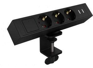 Super Solu Tischsteckdosenleiste mit Schalter /3-Fach und 2 USB Mehrfachsteckdose Steckdosenleiste 3-fach (Ein- / Ausschalter