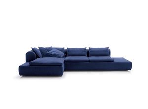 JVmoebel Ecksofa Ecksofa L-Form Möbel Blau Sofas Textil Couch Polsterung Couchen Sofa
