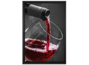 Pixxprint Leinwandbild köstlicher Rotwein
